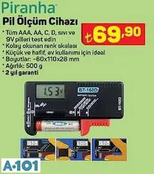 PİRANHA PİL ÖLÇÜM CİHAZI PİRANHA PİL ÖLÇÜM CİHAZI